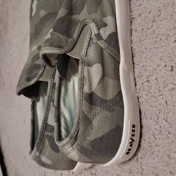 SeaVees - Baja Slip On Saltwash Mens Size 9 CAMO Green BLUE INSERT - Picture 6 of 7